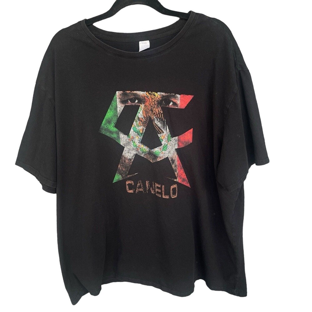 Canelo Shirt Mens 5X Black Boxing Mexico‎ Short Sleeve